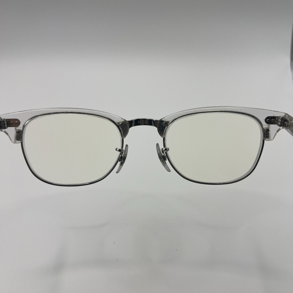RAY BAN RB 5154 2001 White Transparent Silver Clubmaster Unisex 49 mm Eyeglasses - Picture 11 of 16